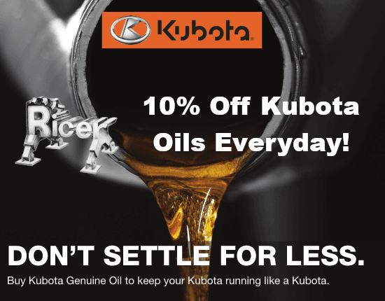 10% Off Kubota Oils Everyday