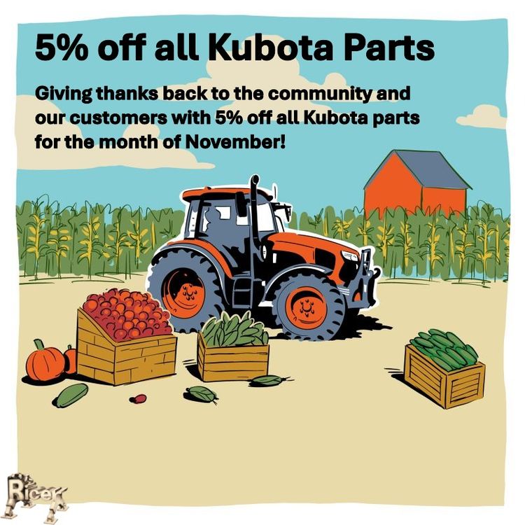 5% off all Kubota Parts in November