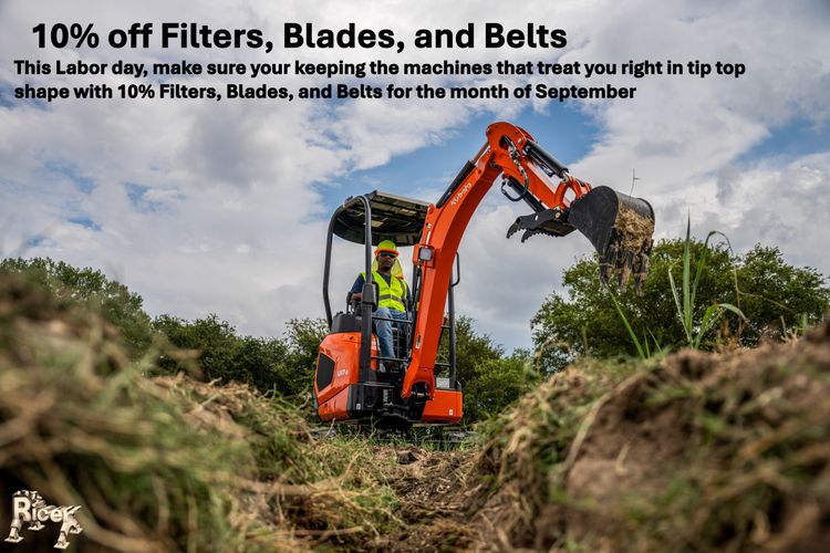 10% off Filters, Blades & Belts in September